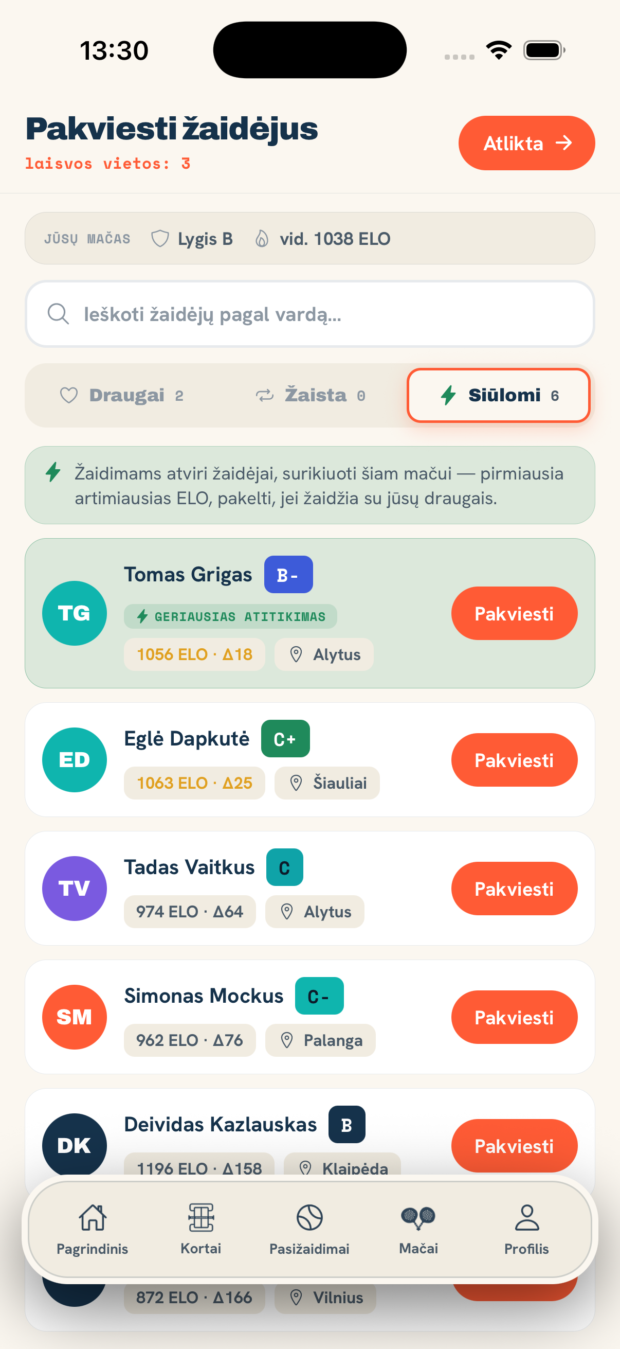 iPHONE · Kvietimo langas